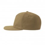Gorra vintage de algodón reciclado con visera plana 260 g/m2 color verde oliva