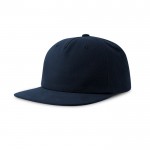 Gorra vintage de algodón reciclado con visera plana 260 g/m2 color azul marino