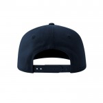 Gorra vintage de algodón reciclado con visera plana 260 g/m2 color azul marino vista detalle 2