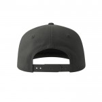 Gorra vintage de algodón reciclado con visera plana 260 g/m2 color gris oscuro vista detalle 2