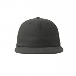 Gorra vintage de algodón reciclado con visera plana 260 g/m2 color gris oscuro vista detalle 6