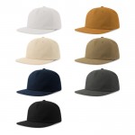 Gorra vintage de algodón reciclado con visera plana 260 g/m2 vista con varios colores