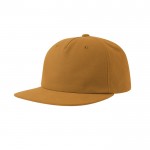 Gorra vintage de algodón reciclado con visera plana 260 g/m2 color mostaza