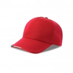 Gorra de béisbol de poliéster reciclado con visera italiana 220 g/m2 color rojo
