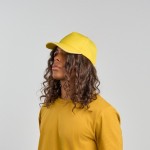 Gorra de béisbol de poliéster reciclado de 5 paneles 220 g/m2