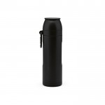 Termo de acero inoxidable reciclado con taza en la tapa 750ml color negro