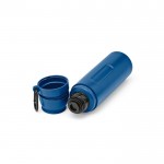 Termo de acero inoxidable reciclado con taza en la tapa 750ml color azul marino tercera vista