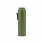 Termo de acero inoxidable reciclado con taza en la tapa 750ml color verde militar