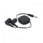 Auriculares retractiles para publicidad color negro