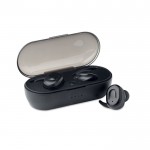 Set de 2 auriculares bluetooth con base color negro