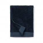 Toalla en algodón y tencel de 70 x 140 cm color azul