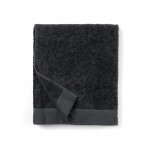 Toalla de algodón y tencel de 90 x 150 cm color gris oscuro
