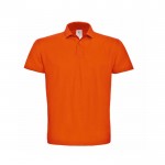 Polo de algodón de piqué para hombre con 2 botones 180 g/m2 B&C color naranja