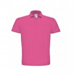 Polo de algodón de piqué para hombre con 2 botones 180 g/m2 B&C color rosa