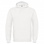 Sudadera de hombre de algodón y poliéster con capucha 280 g/m2 B&C color blanco