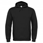 Sudadera de hombre de algodón y poliéster con capucha 280 g/m2 B&C color negro vista 11