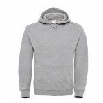 Sudadera de hombre de algodón y poliéster con capucha 280 g/m2 B&C color gris claro