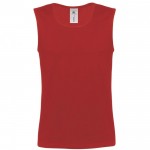 Camiseta sin mangas de algodón para hombre 145 g/m2 B&C color rojo