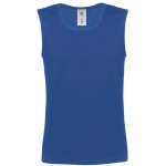 Camiseta sin mangas de algodón para hombre 145 g/m2 B&C color azul real