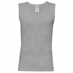 Camiseta sin mangas de algodón para hombre 145 g/m2 B&C color gris jaspeado