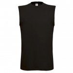 Camiseta sin mangas de algodón 100% para hombre 145 g/m2 B&C color negro vista 11