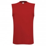 Camiseta sin mangas de algodón 100% para hombre 145 g/m2 B&C color rojo