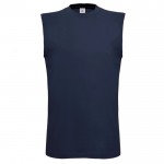 Camiseta sin mangas de algodón 100% para hombre 145 g/m2 B&C color azul marino