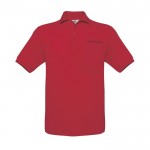Polo de algodón 100% para hombre en manga corta 180 g/m2 B&C color rojo