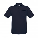 Polo de algodón 100% para hombre en manga corta 180 g/m2 B&C color azul marino