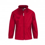 Cortaviento infantil de nylon ajustable repelente al agua B&C color rojo