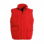 Chaleco de explorador de poliéster térmico e impermeable 285 g/m2 B&C color rojo