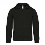 Sudadera infantil de algodón y poliéster con capucha 280 g/m2 B&C color negro vista 11