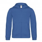 Sudadera infantil de algodón y poliéster con capucha 280 g/m2 B&C color azul real