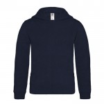 Sudadera infantil de algodón y poliéster con capucha 280 g/m2 B&C color azul marino