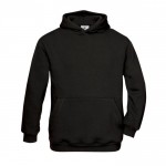 Sudadera infantil de algodón y poliéster con canguro 280 g/m2 B&C color negro vista 11