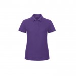 Polo en algodón de piqué para mujer de maga corta 180 g/m2 B&C color violeta
