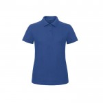 Polo en algodón de piqué para mujer de maga corta 180 g/m2 B&C color azul real