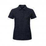 Polo en algodón de piqué para mujer de maga corta 180 g/m2 B&C color azul marino
