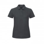 Polo en algodón de piqué para mujer de maga corta 180 g/m2 B&C color antracita