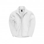 Chaqueta softshell elástica de poliéster de hombre 300 g/m2 B&C color blanco
