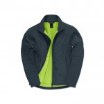 Chaqueta softshell elástica de poliéster de hombre 300 g/m2 B&C color azul marino