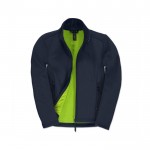 Chaqueta softshell elástica de poliéster de mujer 300 g/m2 B&C color azul marino