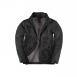 Chaqueta de poliéster para hombre impermeable y cortaviento B&C color negro vista 11