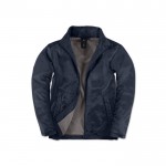 Chaqueta de poliéster para hombre impermeable y cortaviento B&C color azul marino