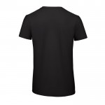 Camiseta de algodón orgánico para hombre manga corta 140 g/m2 B&C color negro vista detalle 2