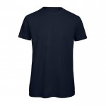Camiseta de algodón orgánico para hombre manga corta 140 g/m2 B&C color azul marino