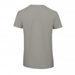 Camiseta de algodón orgánico para hombre manga corta 140 g/m2 B&C color gris claro vista detalle 2