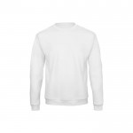 Sudadera de algodón y poliéster con cuello caja 270 g/m2 B&C color blanco