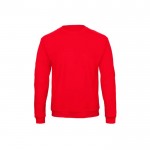 Sudadera de algodón y poliéster con cuello caja 270 g/m2 B&C color rojo