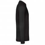 Polo de algodón de manga larga para hombre 180 g/m2 B&C color negro